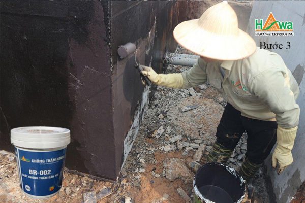 thi công chống thấm bể nước sử dụng chất chống thấm đàn hồi BR-002 tại Bắc Ninh