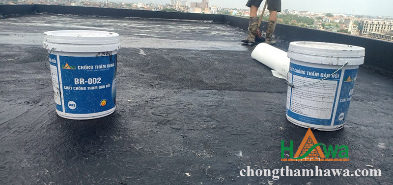 thi công chống thấm sàn mái dùng chất chống thấm đàn hồi BR-002